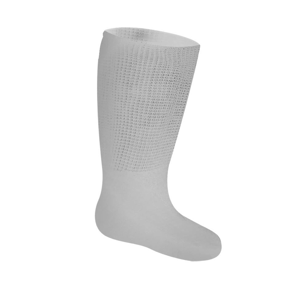 Plus Size Super Loose Knee High Diabetic Socks(3 Pairs) - Light Gray+Pink+Brown - 4XL - image 6