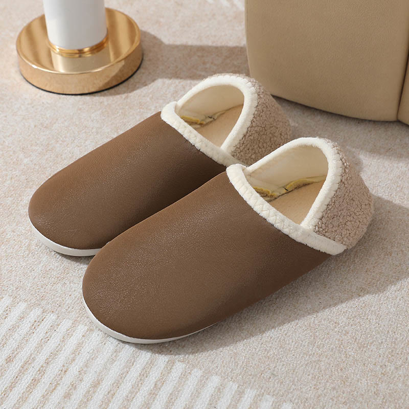 Plus Size 2-in-1 Slipper Socks - Brown - XL - image 1