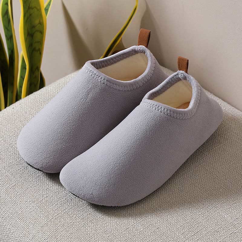 Plus Size Fleece Slipper Socks - Grey - 2XL - image 17