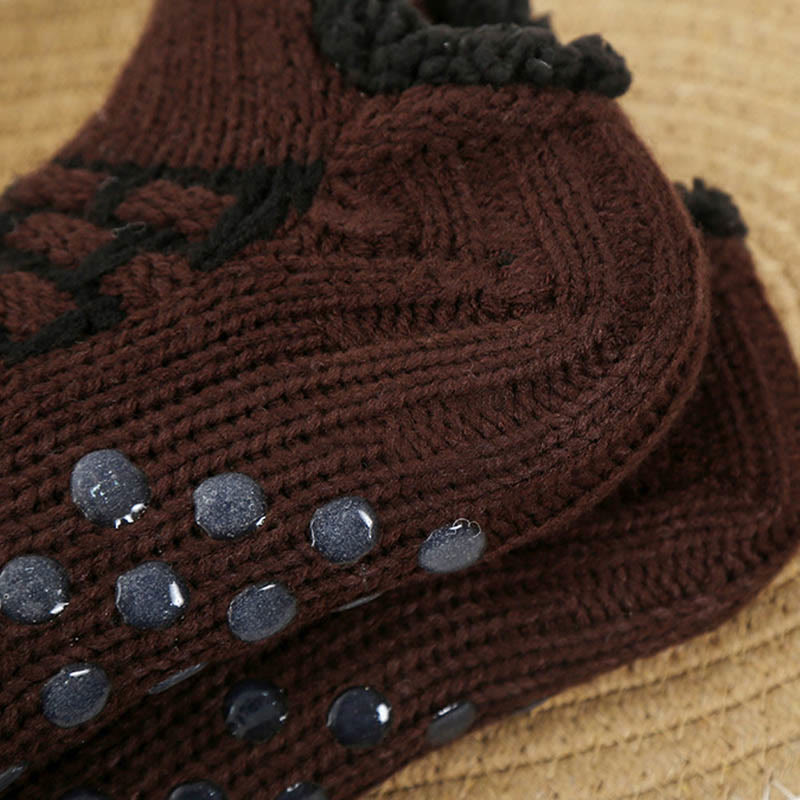 Plus Size Rectangular Grid Slipper Socks - image 11