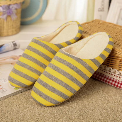 Plus Size Colorblock Stripes Slippers - Yellow - 3XL - image 6