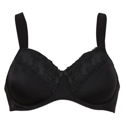 Lace Print Full Coverage Bras - Black - 5XL - image 4