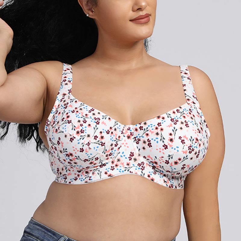 Plus Size Floral Full Coverage Bras - image 2