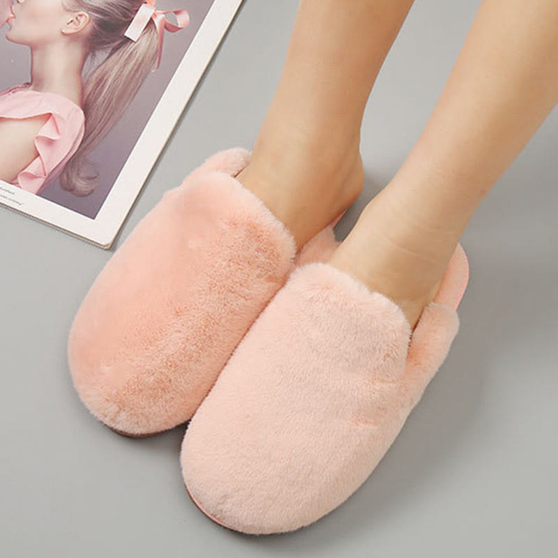 Plus Size Fuzzy House Slippers - image 2