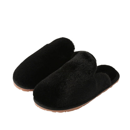 Plus Size Fuzzy House Slippers - Black - EU42-43(US11-12) - image 10