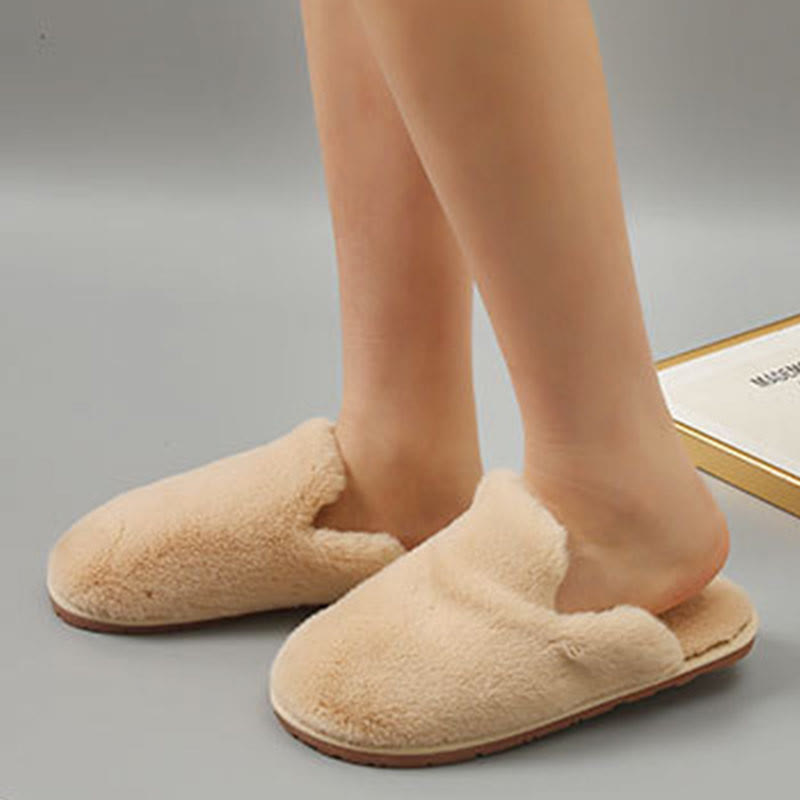 Plus Size Fuzzy House Slippers - image 1