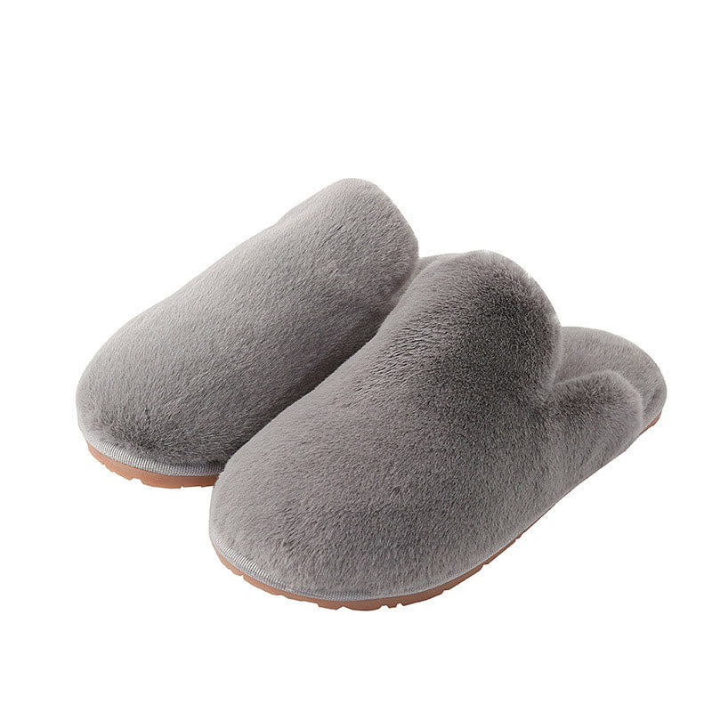 Plus Size Fuzzy House Slippers - Grey - EU42-43(US11-12) - image 12