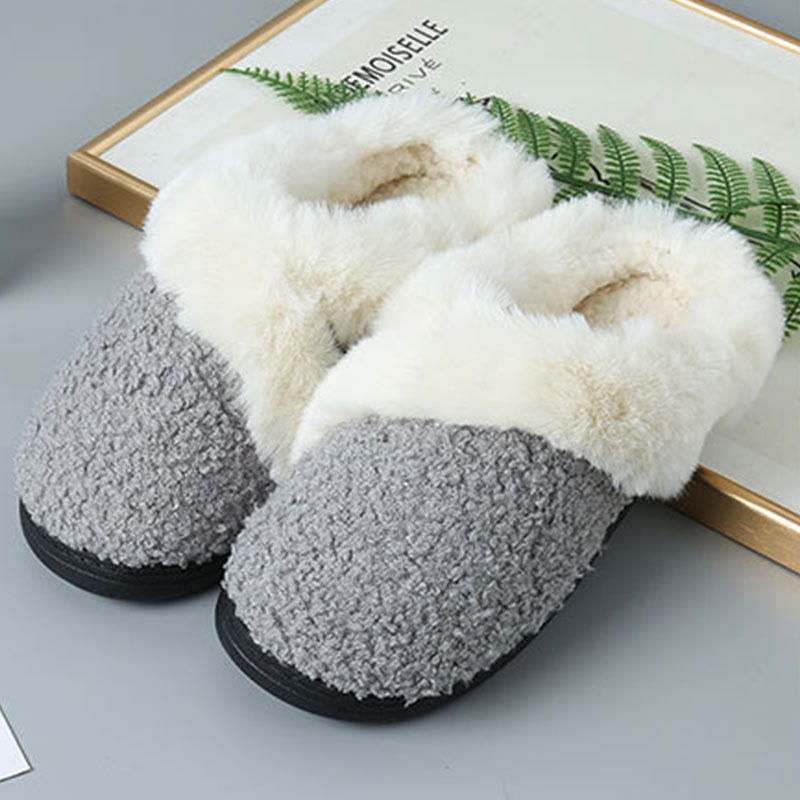 Plus Size Fur Lined Bedroom Slippers - image 2