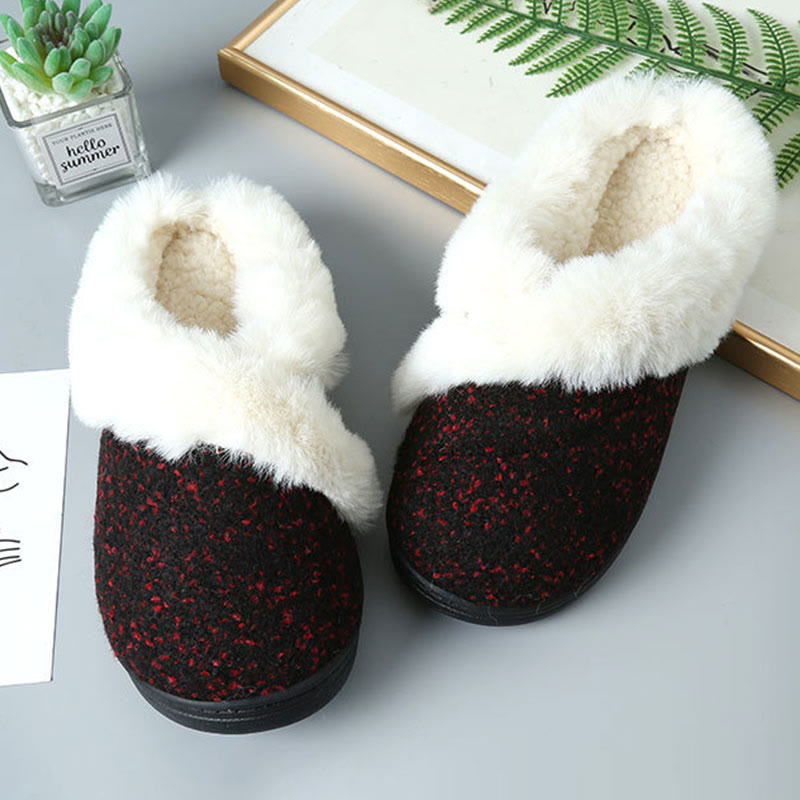Plus Size Fur Lined Bedroom Slippers - image 3