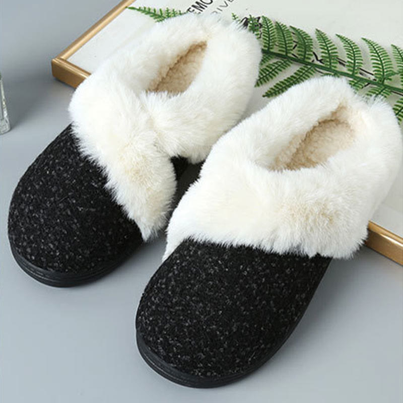 Plus Size Fur Lined Bedroom Slippers - image 7