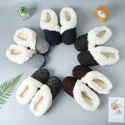 Plus Size Fur Lined Bedroom Slippers - image 0