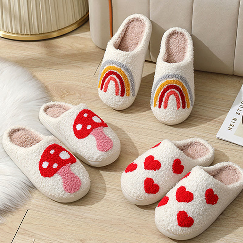 Plus Size Rainbow Mushroom Slippers - image 1