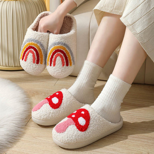 Plus Size Rainbow Mushroom Slippers - image 1