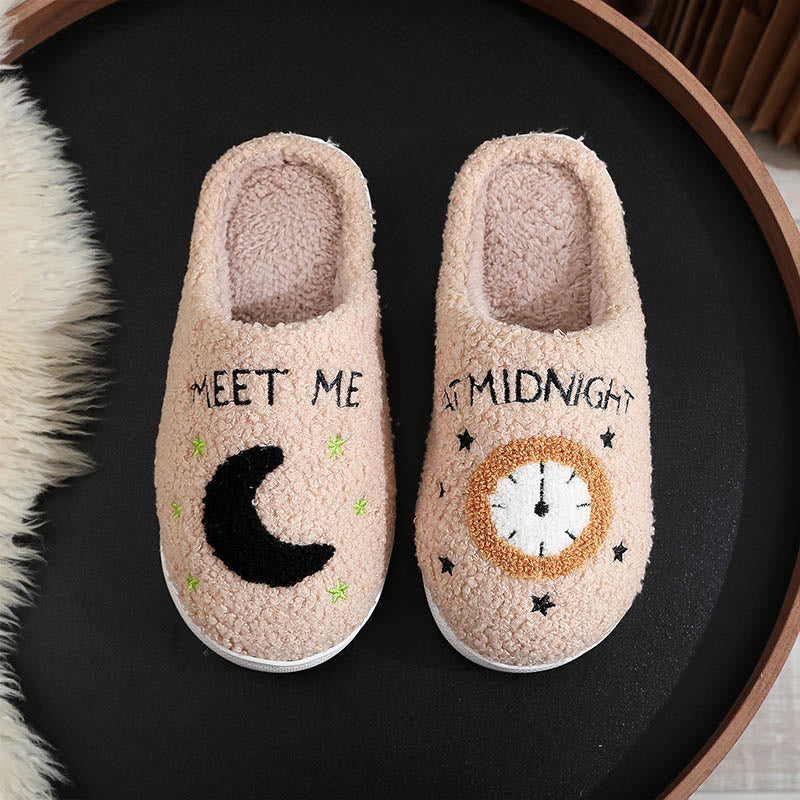 Plus Size Moon Alarm Clock Slippers - Khaki - EU 44-45(US 10-11) - image 4