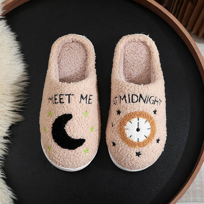 Plus Size Moon Alarm Clock Slippers - Khaki - EU 44-45(US 10-11) - image 4