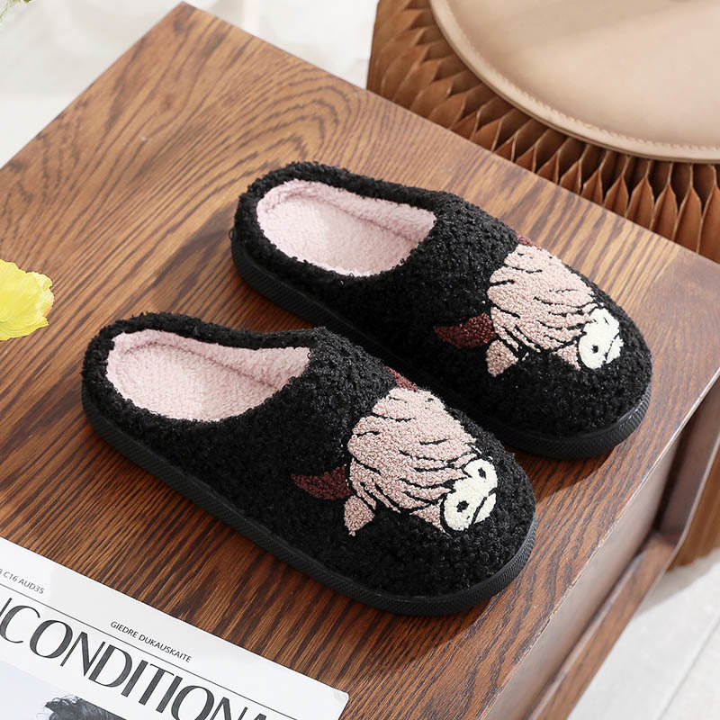 Plus Size Animal Pattern Slippers - Black - EU 44-45(US 10-11) - image 5