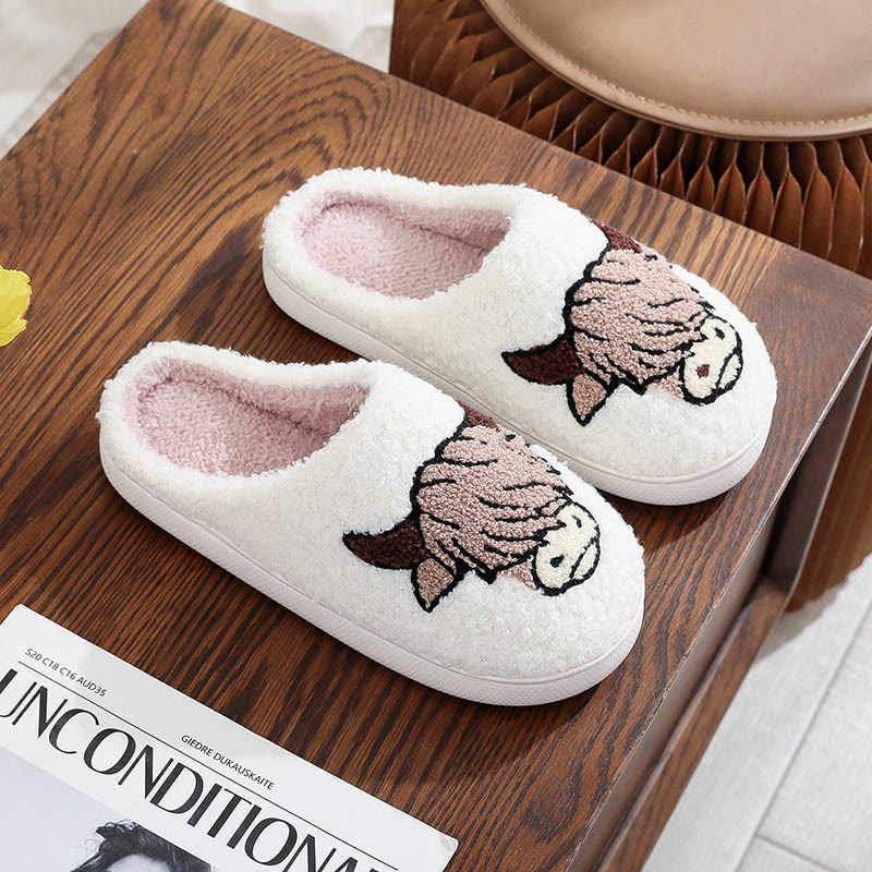 Plus Size Animal Pattern Slippers - White - EU 44-45(US 10-11) - image 7