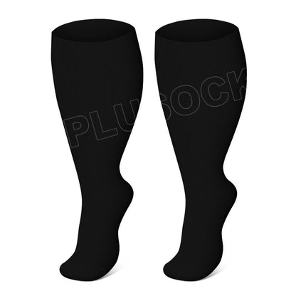 Plus Size Splicing Hearts Compression Socks(3 Pairs) - image 3