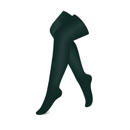Green Series Thigh High Compression Socks(3 Pairs) - Dark Green - S/M - image 5