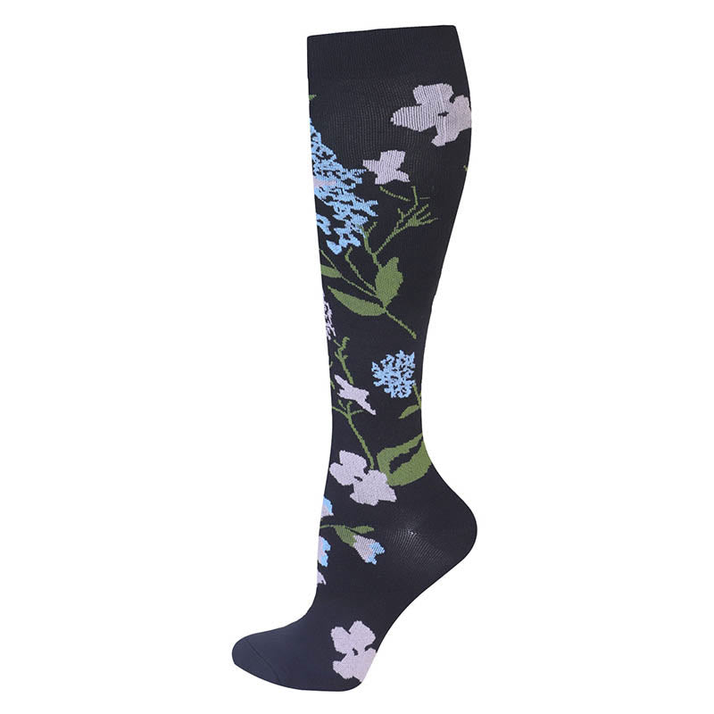 Flower Pattern Compression Socks(3 Pairs) - image 4