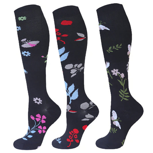Butterfly Dragonfly Compression Socks(3 Pairs) - image 0