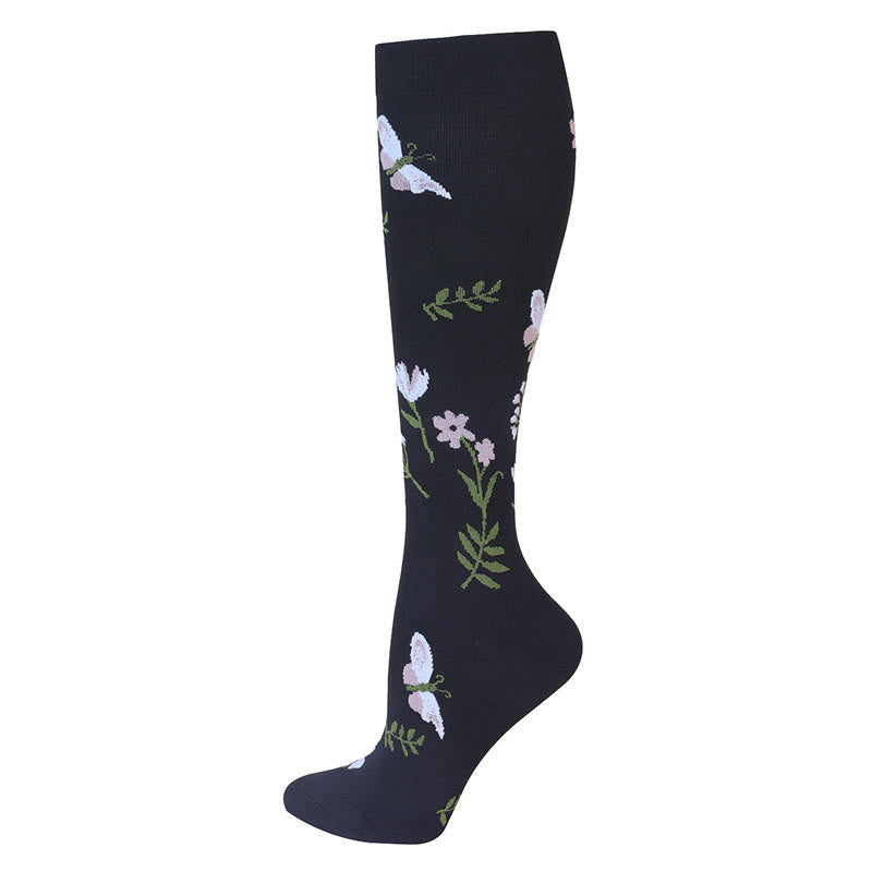 Butterfly Dragonfly Compression Socks(3 Pairs) - image 1