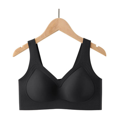 Seamless Comfort Wireless Bras - Black - 5XL - image 7