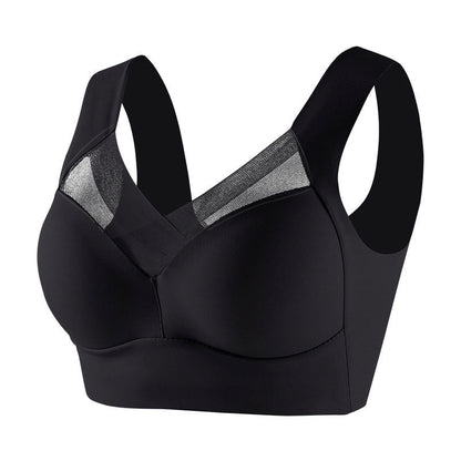 Seamless Lace Wireless Sport Bras(2 Packs) - Black - 6XL - image 7