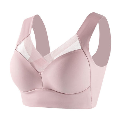 Seamless Lace Wireless Sport Bras(2 Packs) - Pink - 6XL - image 8