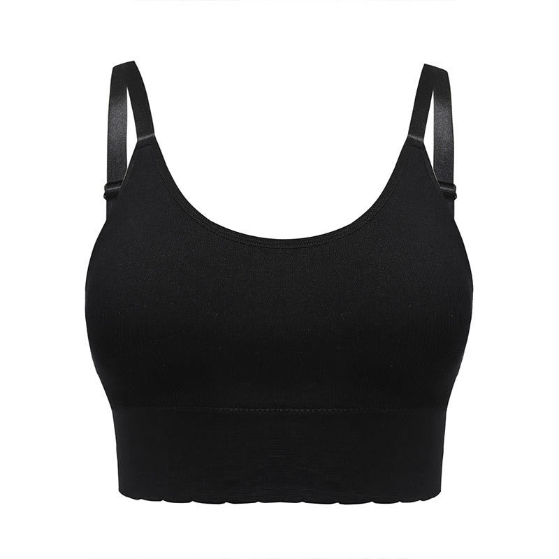 Elasticity Wireless Bras - Black - 4XL - image 3