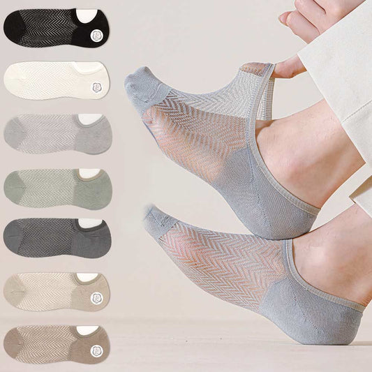 Ultra Thin No Show Socks(7 Pairs) - Multicolor - EU40-44(US7-10) - image 0
