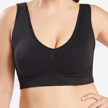 Seamless Comfort Sports Bras - Black - 4XL - image 8