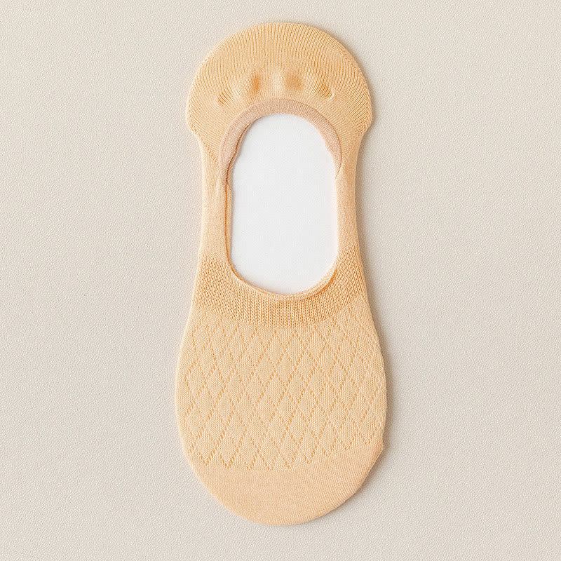 Grid Elasticity No Show Socks(8 Pairs) - Nude - EU37-40(US4-7) - image 13