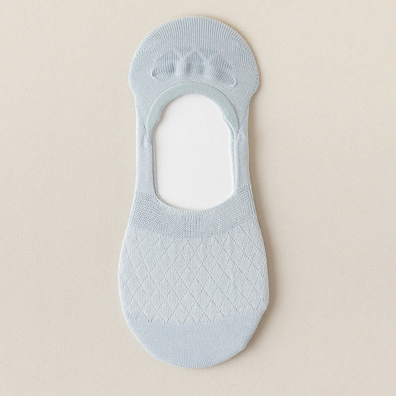 Grid Elasticity No Show Socks(8 Pairs) - Light Blue - EU37-40(US4-7) - image 15