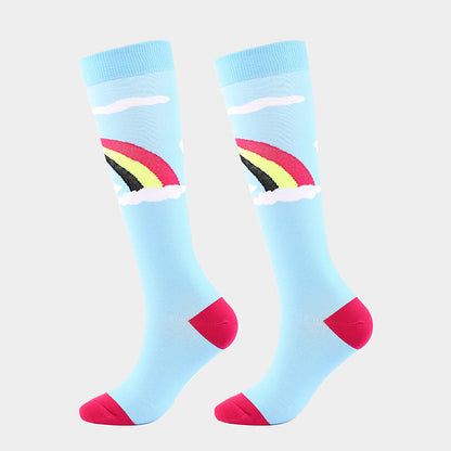 Plus Size Various Patterns Compression Socks(6 Pairs) - image 7