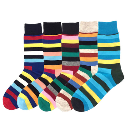 Color Stripes Quarter Socks(5 Pairs) - image 0