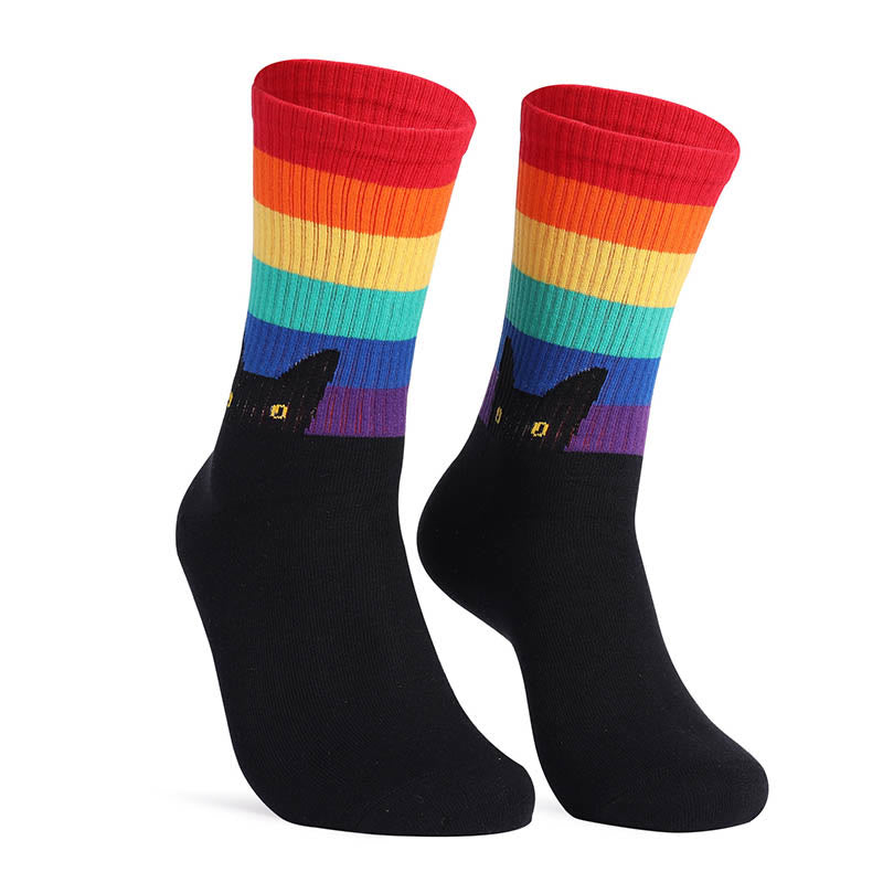 Plus Size Cat Dog Quarter Socks(4 Pairs) - image 5