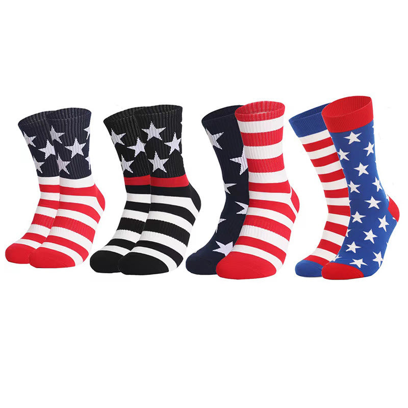 American Flag Elements Quarter Socks(4 Pairs) - image 0