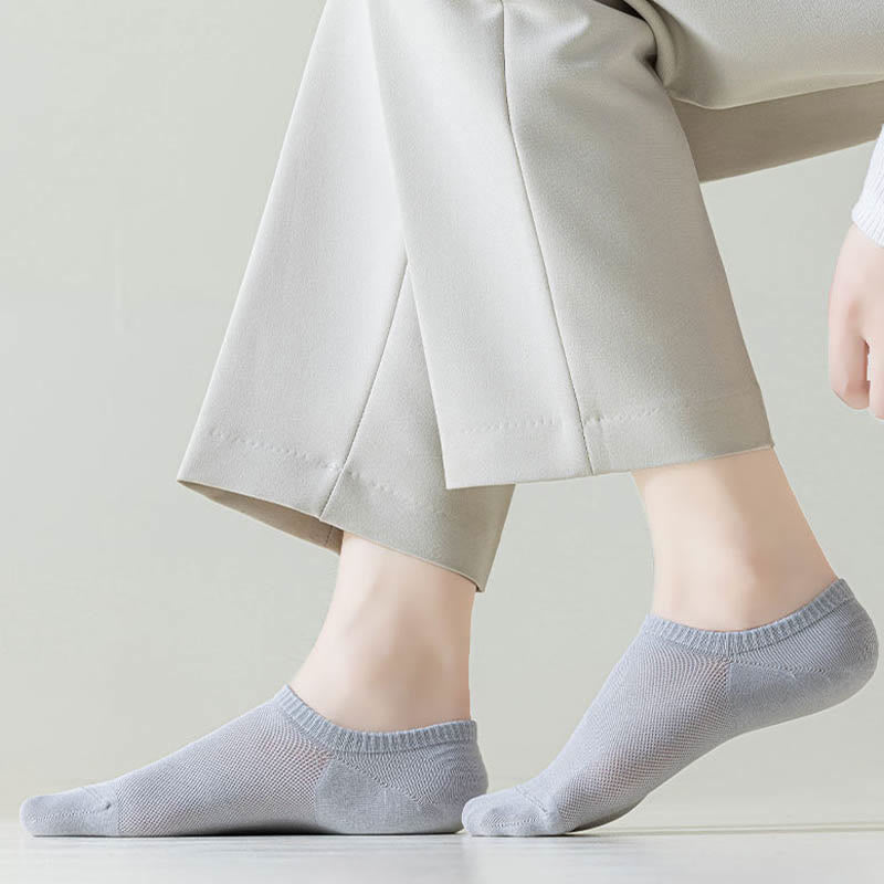 Summer Solid Color No Show Socks(7 Pairs) - image 1