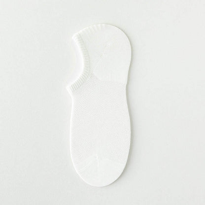Summer Solid Color No Show Socks(7 Pairs) - White - EU38-44(US5-10) - image 9