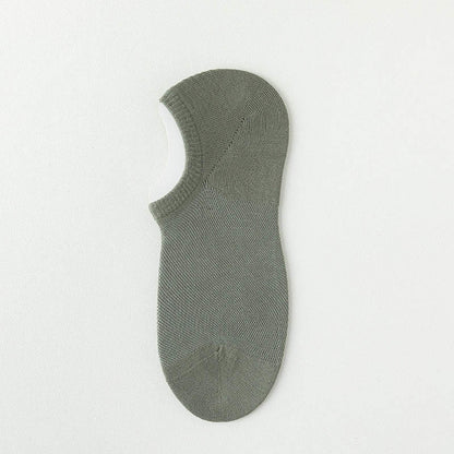 Summer Solid Color No Show Socks(7 Pairs) - Army Green - EU38-44(US5-10) - image 7