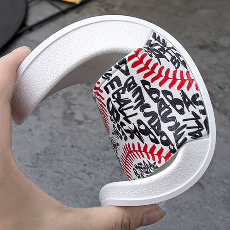 Plus Size Baseball Pattern Slides(2 Pairs) - image 7