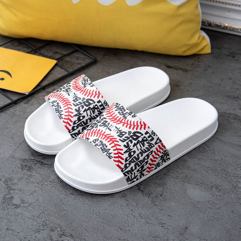 Plus Size Baseball Pattern Slides(2 Pairs) - image 11