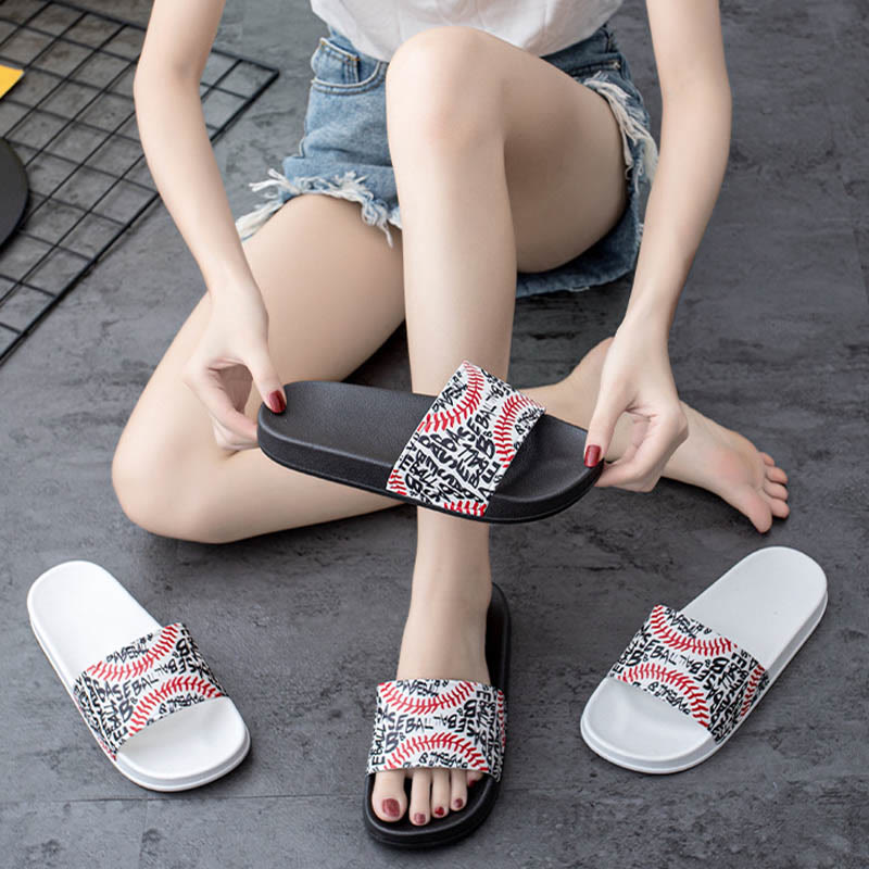 Plus Size Baseball Pattern Slides(2 Pairs) - image 5