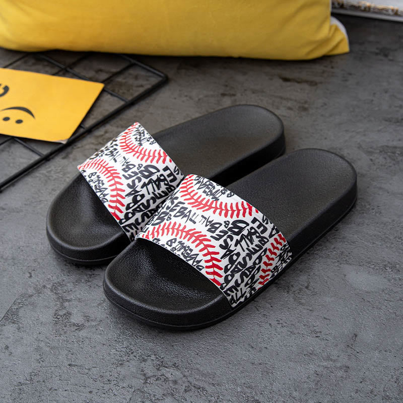 Plus Size Baseball Pattern Slides(2 Pairs) - image 13