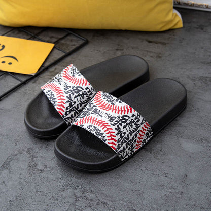 Plus Size Baseball Pattern Slides(2 Pairs) - image 13