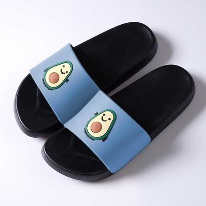 Plus Size Avocado Slides(2 Pairs) - Blue - 2XL - image 8