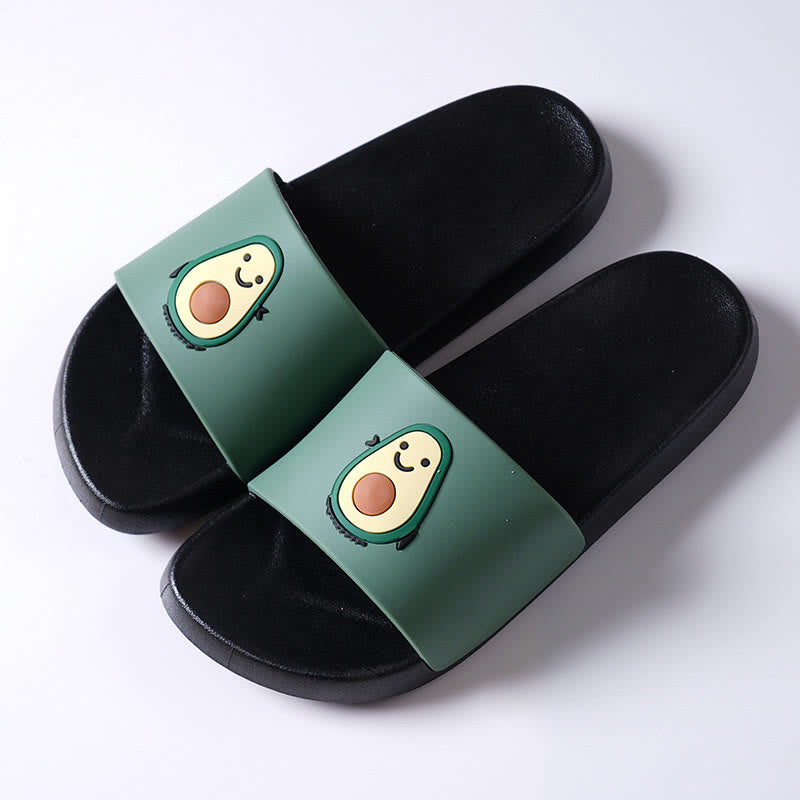 Plus Size Avocado Slides(2 Pairs) - Black - 2XL - image 9