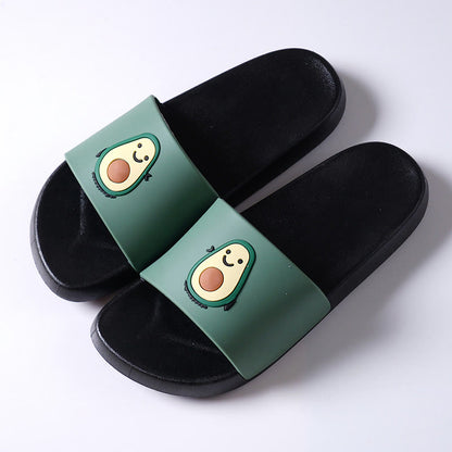 Plus Size Avocado Slides(2 Pairs) - Black - 2XL - image 9