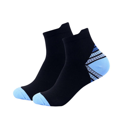 Plus Size Cushioned Athletic Ankle Compression Socks(7 Pairs) - Blue - EU40-46(US7-12) - image 6